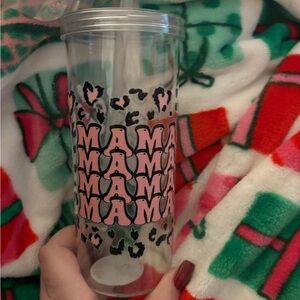 Pink Leopard Print Mama Tumbler